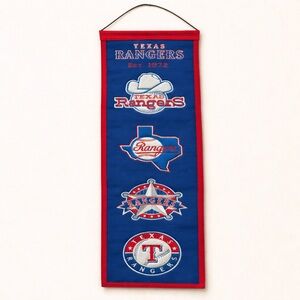 Texas Rangers Pennant Wall Hanging Cooperstown Collection MLB Banner